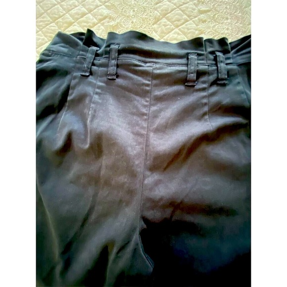 Cremieux Wide-Leg Navy Cropped Pants Paper bag waist Size 4 Casual - Picture 12 of 12